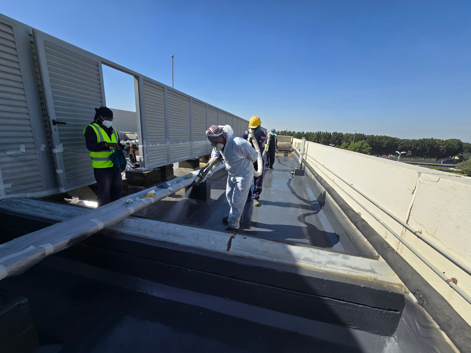 Roof and podium waterproofing